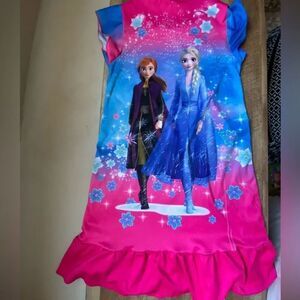 Frozen Themed Dress with Anna and Elsa